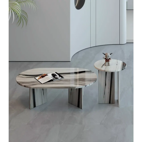 Goliah Coffee Table Set Marble