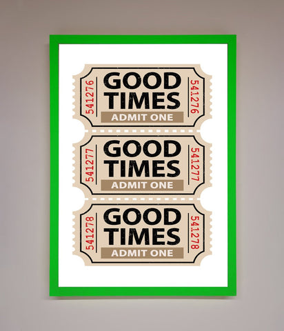 Good Times Beige Framed Wall Art