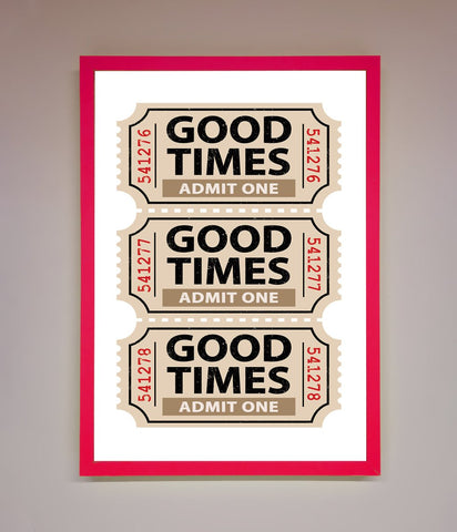 Good Times Beige Framed Wall Art