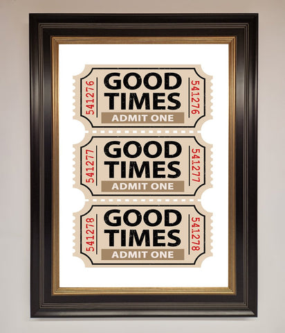 Good Times Beige Framed Wall Art