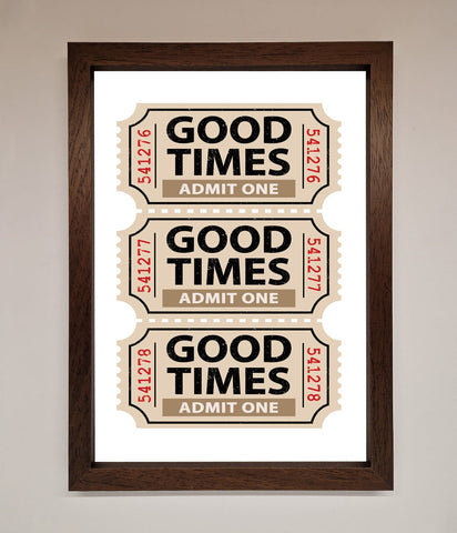 Good Times Beige Framed Wall Art