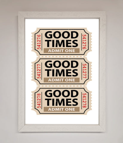 Good Times Beige Framed Wall Art