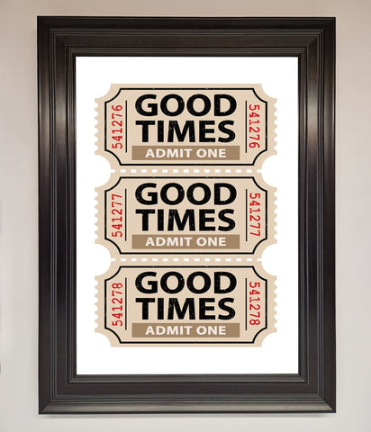 Good Times Beige Framed Wall Art