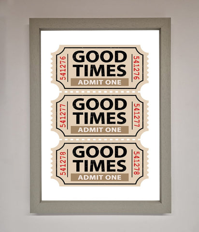 Good Times Beige Framed Wall Art