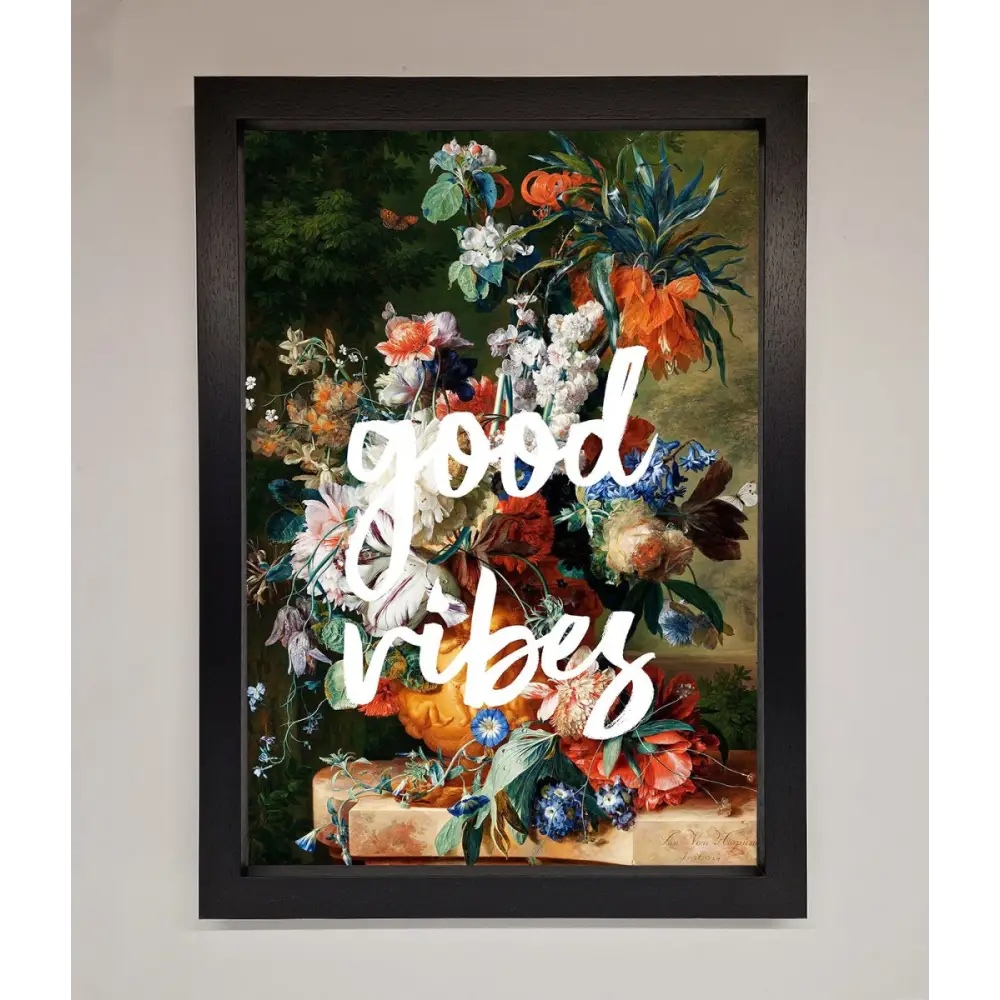 Good Vibes Framed Wall Art - A3 (29.7 x 42 cm) / Black - Framed Print