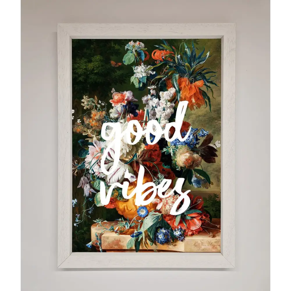Good Vibes Framed Wall Art - A3 (29.7 x 42 cm) / White - Framed Print