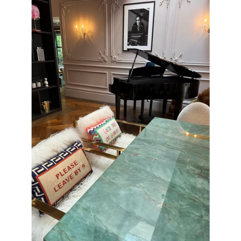 Good Vibes or Good Byes Needlepoint Pillow