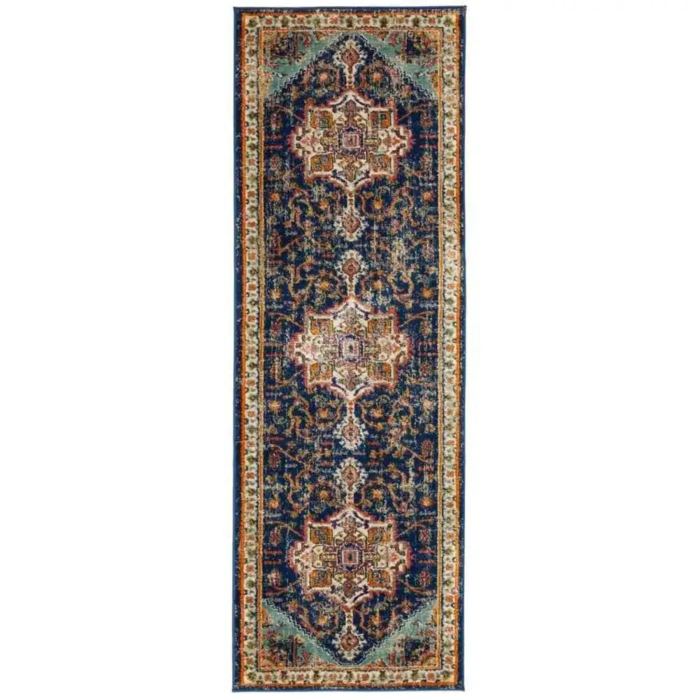 Granada Multicolour Vintage Rug | Emerald - 67X200 cm - Rugs