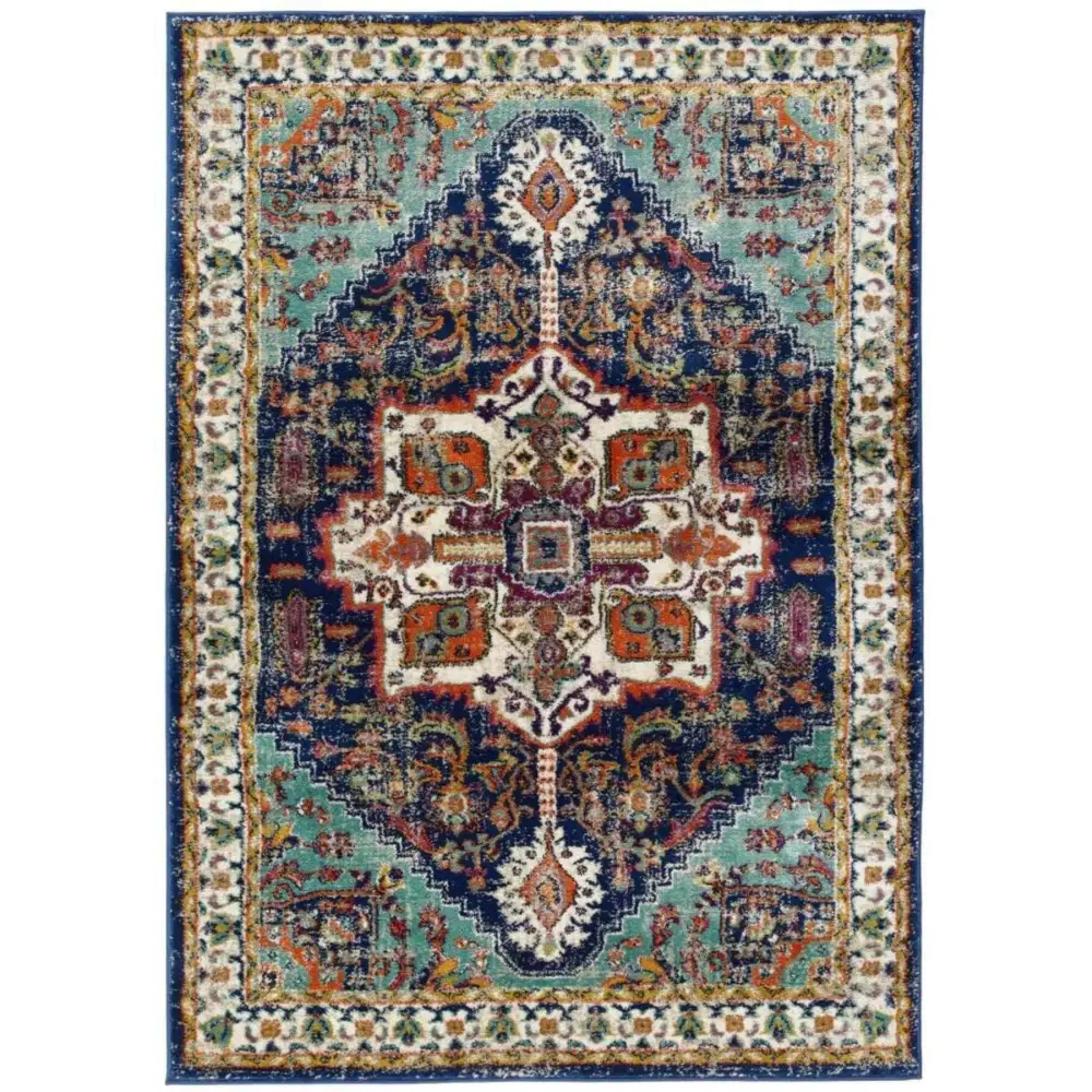 Granada Multicolour Vintage Rug | Emerald - 80X150 cm - Rugs
