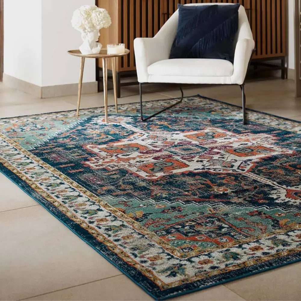 Granada Multicolour Vintage Rug | Emerald - Rugs