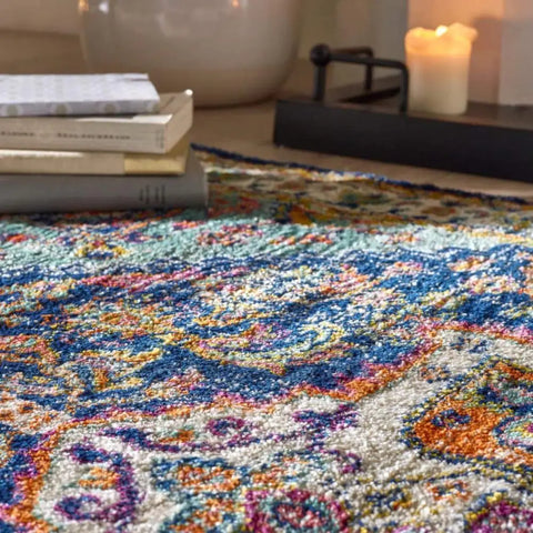 Granada Multicolour Vintage Rug | Emerald - Rugs