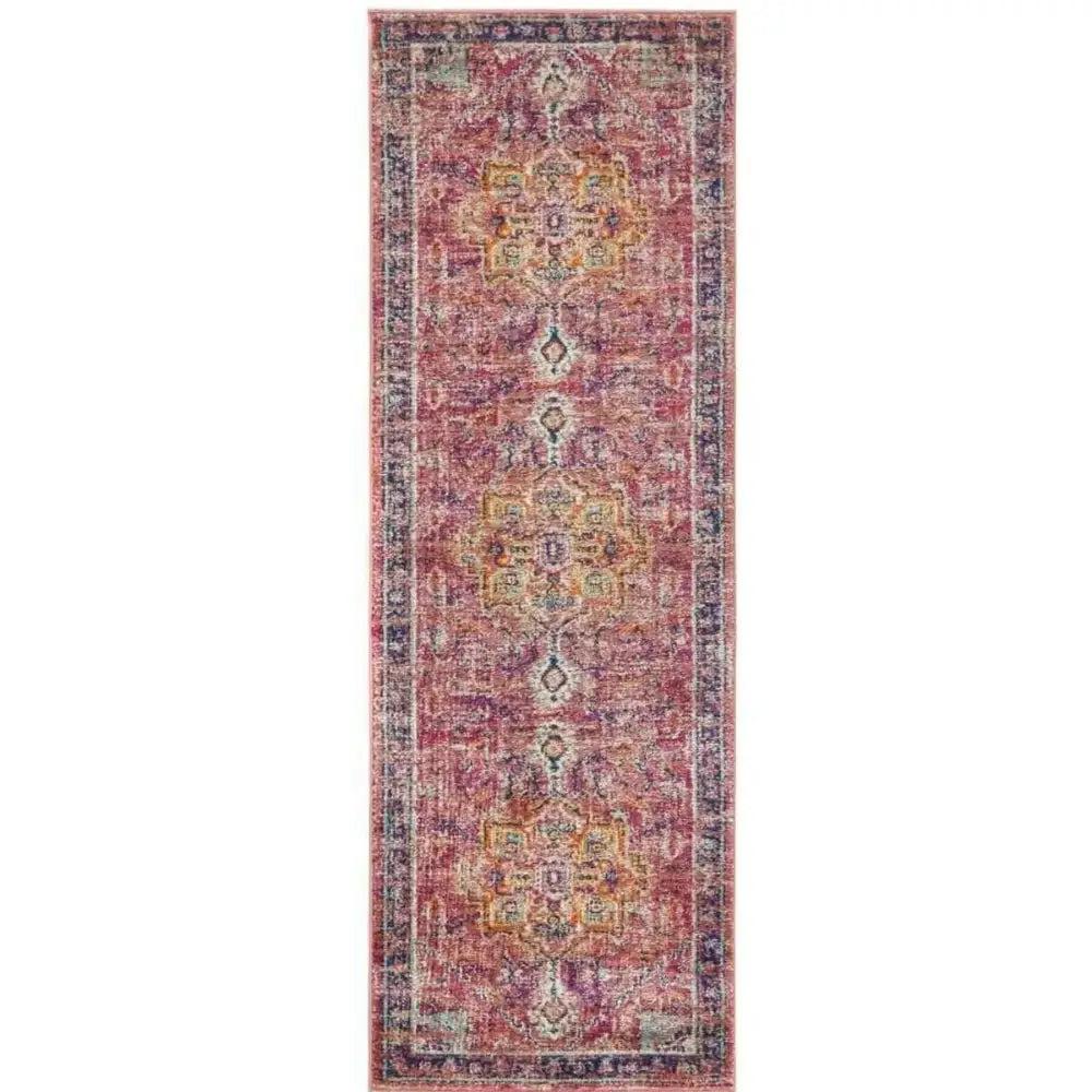 Granada Multicolour Vintage Rug | Ruby - 67X200 cm - Rugs
