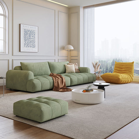 Grayson Puff Two Seater, Three Seater, Four Seater Sofa, Suede