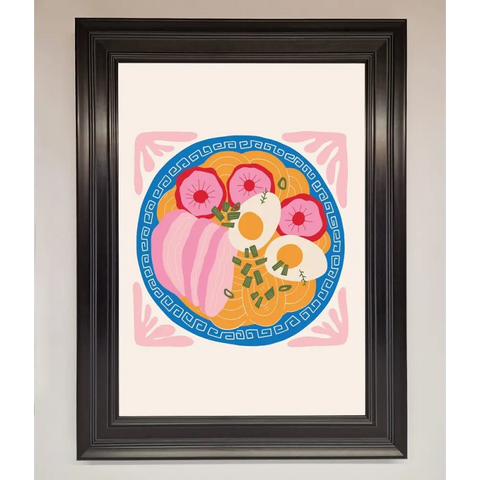 Greek Breakfast Framed Poster - A1 (59.4 x 84.1 cm) / Matt Black - Framed Print