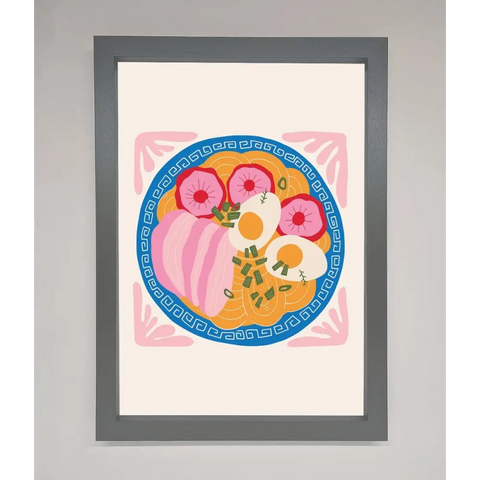 Greek Breakfast Framed Poster - A3 (29.7 x 42 cm) / Dark Grey - Framed Print