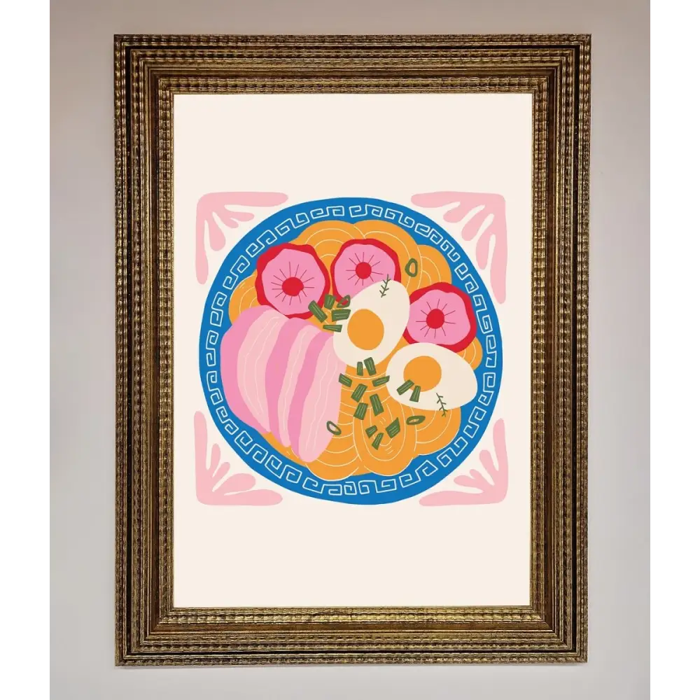 Greek Breakfast Framed Poster - A3 (29.7 x 42 cm) / Ornate Gold - Framed Print