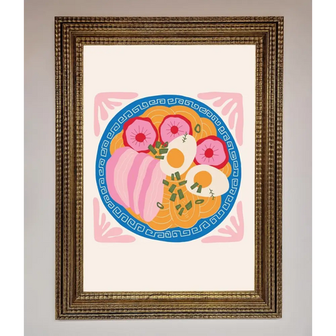 Greek Breakfast Framed Poster - A3 (29.7 x 42 cm) / Ornate Gold - Framed Print