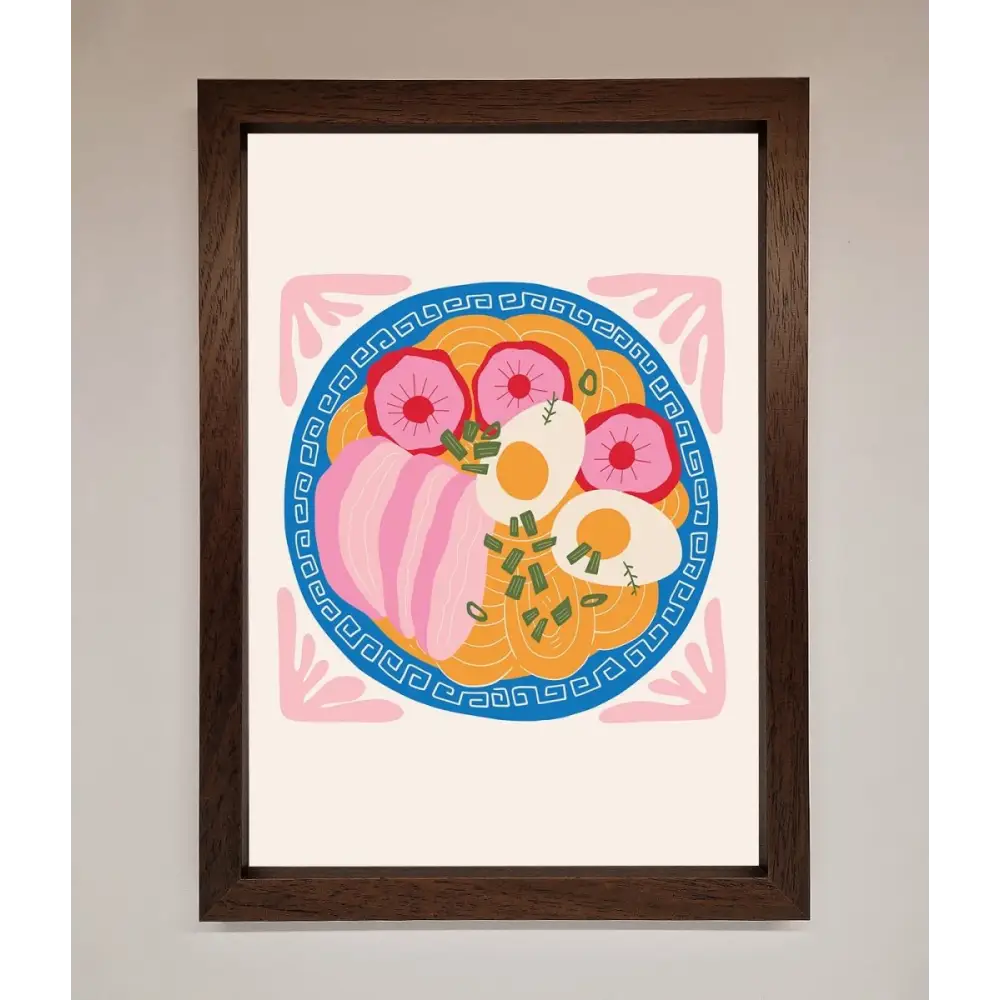 Greek Breakfast Framed Poster - A3 (29.7 x 42 cm) / Walnut - Framed Print