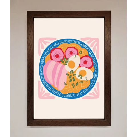 Greek Breakfast Framed Poster - A3 (29.7 x 42 cm) / Walnut - Framed Print