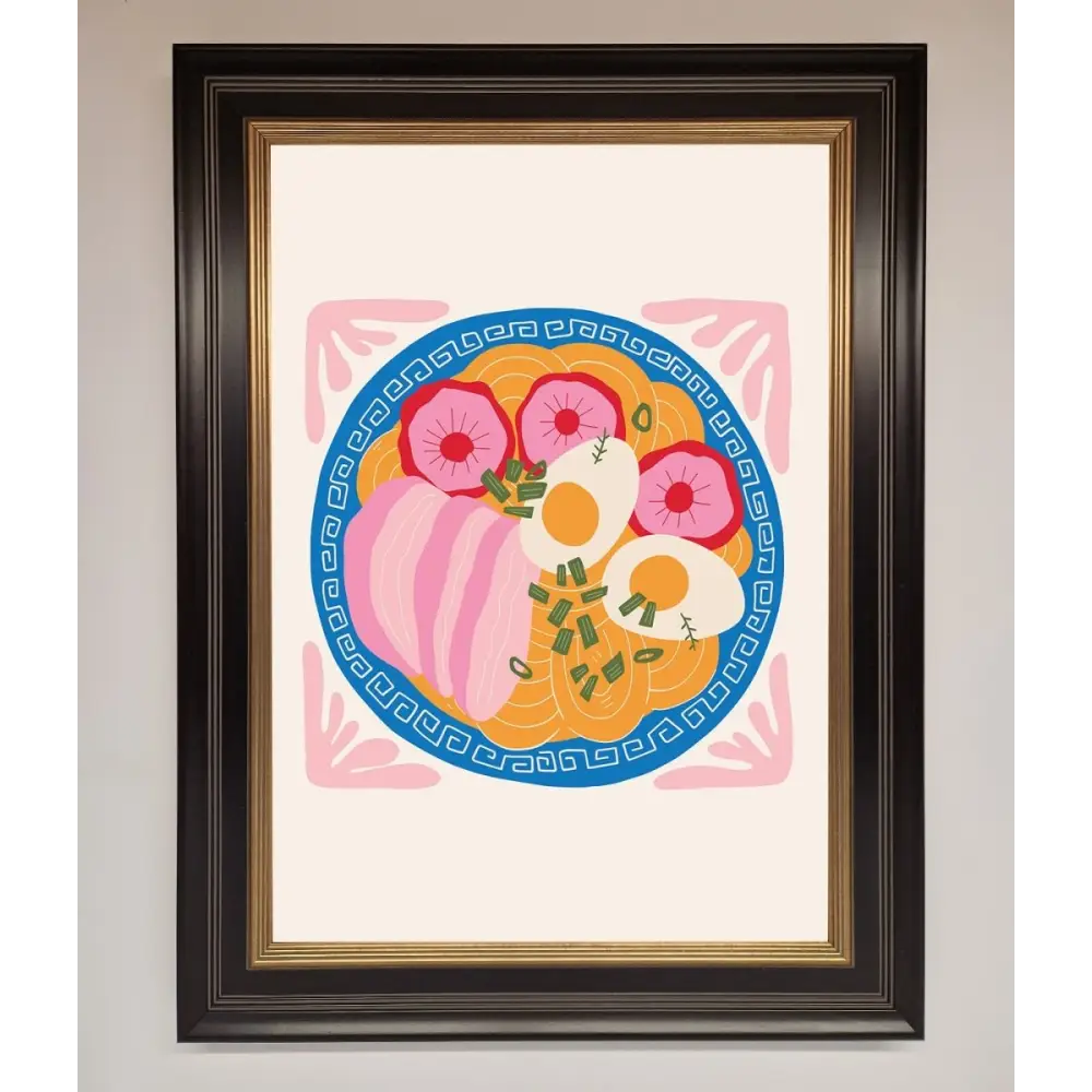 Greek Breakfast Framed Poster - B0 (100 x 141 cm) / Black Gold - Framed Print