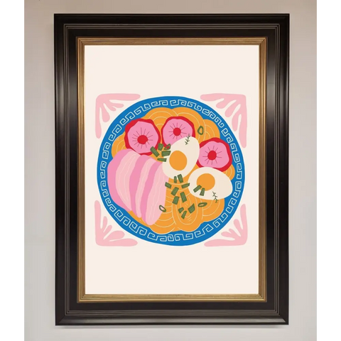 Greek Breakfast Framed Poster - B0 (100 x 141 cm) / Black Gold - Framed Print