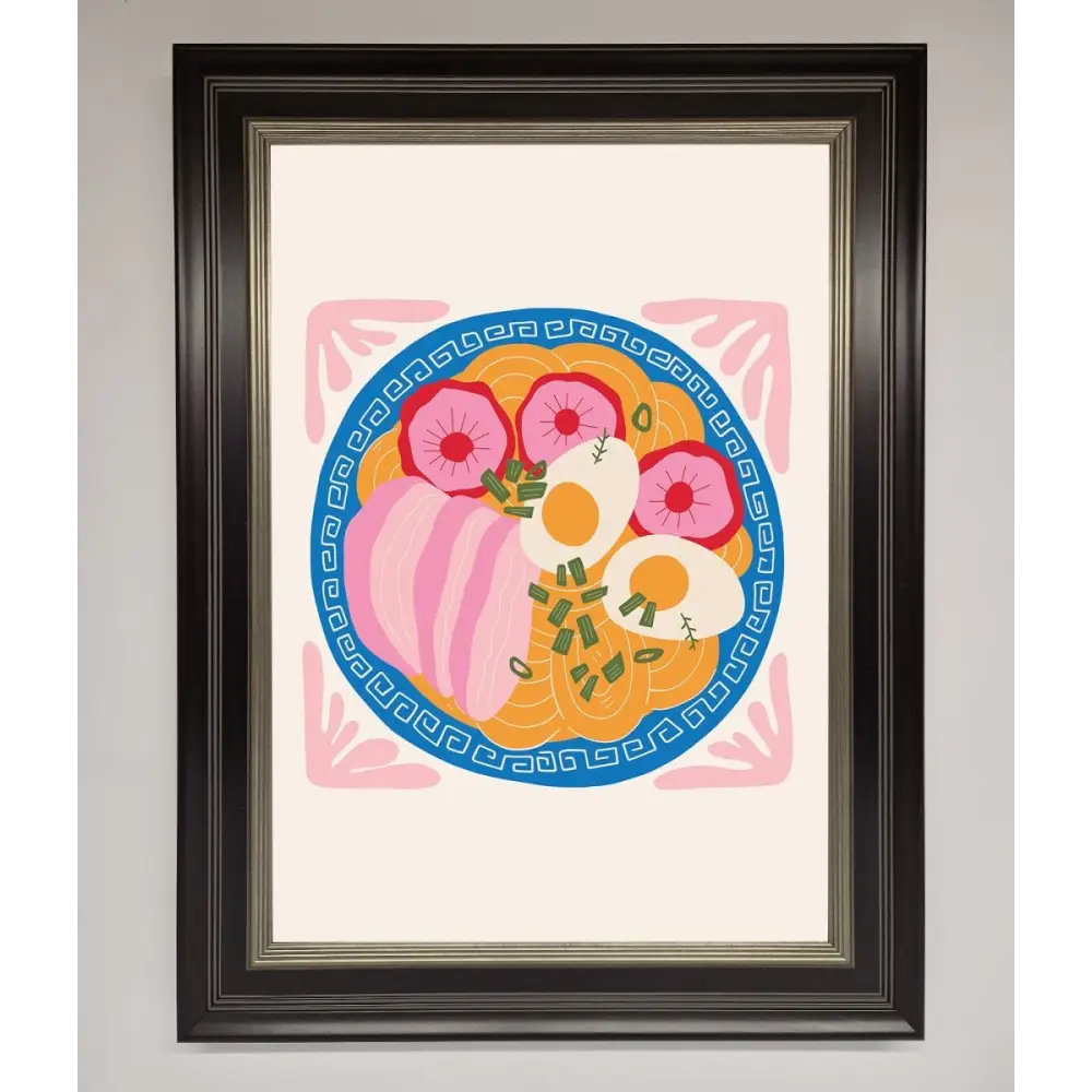 Greek Breakfast Framed Poster - B0 (100 x 141 cm) / Black Silver - Framed Print