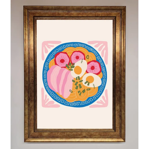 Greek Breakfast Framed Poster - B0 (100 x 141 cm) / Bronze - Framed Print