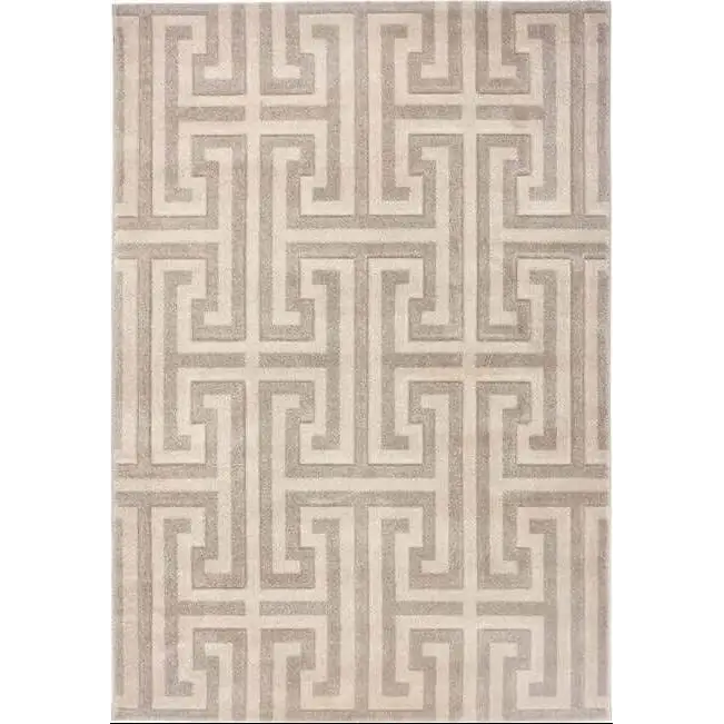 Greek Key Rug Geometric Design - 80X150 cm / Beige - Rugs