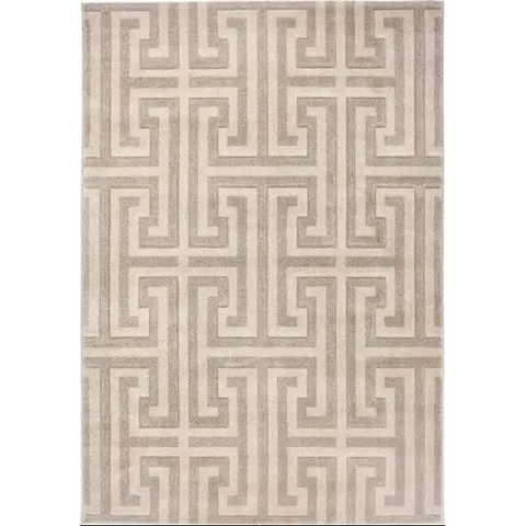 Greek Key Rug Geometric Design - 80X150 cm / Beige - Rugs