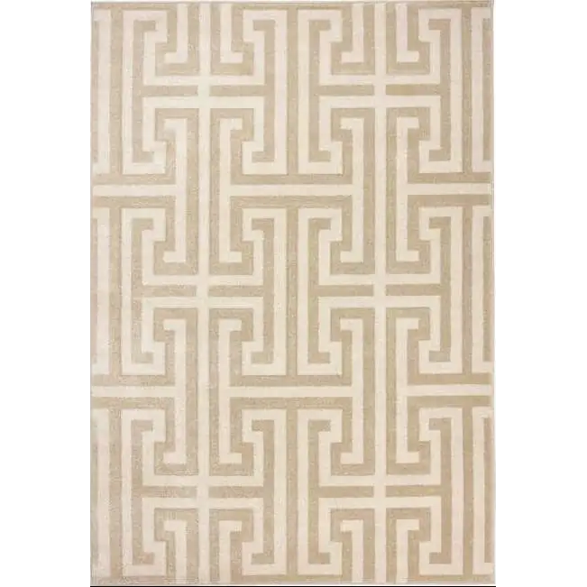 Greek Key Rug Geometric Design - 80X150 cm / Cream - Rugs