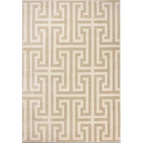 Greek Key Rug Geometric Design - 80X150 cm / Cream - Rugs