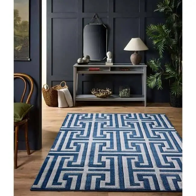 Greek Key Rug Geometric Design - Rugs