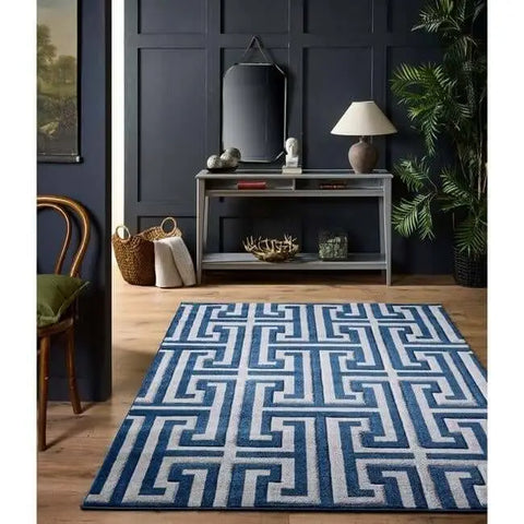 Greek Key Rug Geometric Design - Rugs