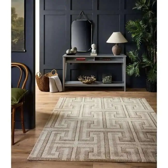Greek Key Rug Geometric Design - Rugs
