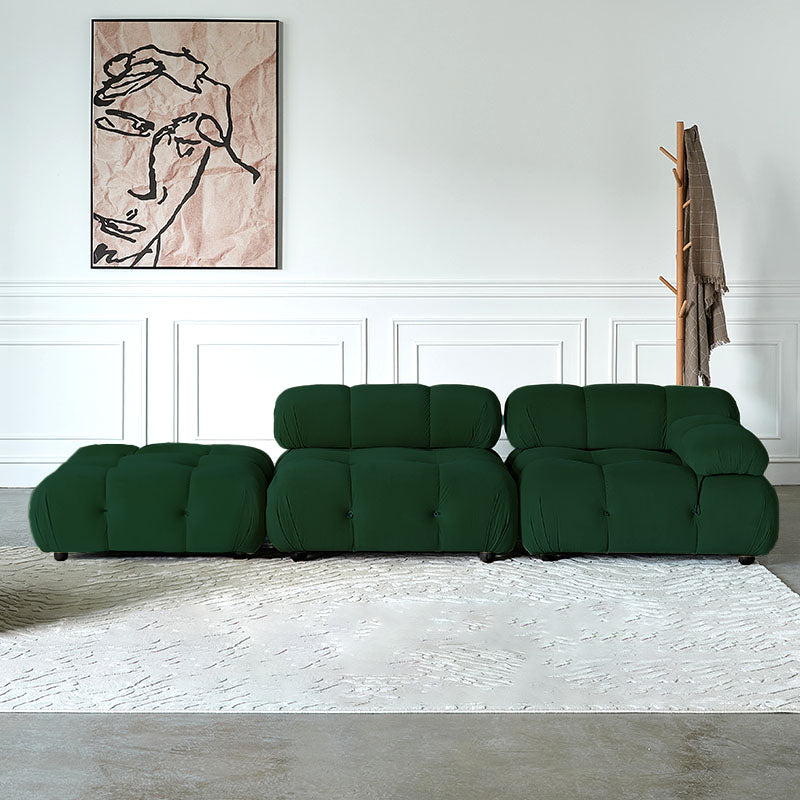Green B&B Camaleonda Style Sofa, Two Seater, Three Seater, Two Seater Corner Sofa, Velvet