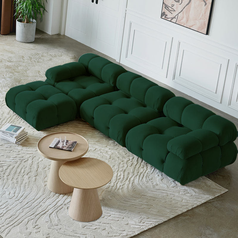 Green B&B Camaleonda Style Sofa, Two Seater, Three Seater, Two Seater Corner Sofa, Velvet