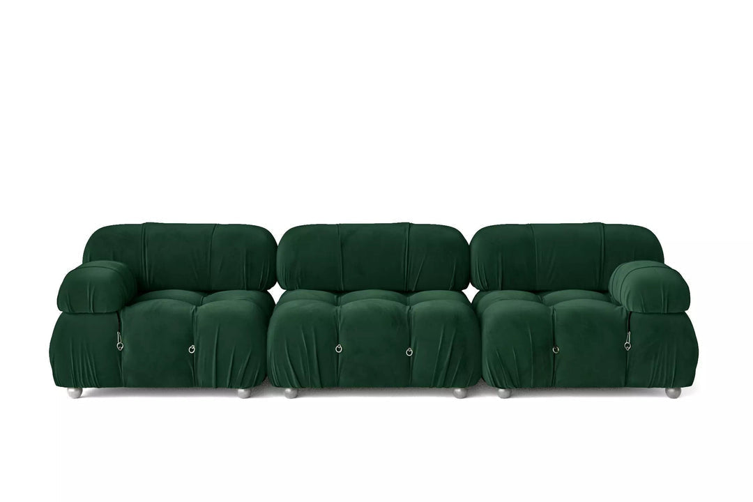 Green B&B Camaleonda Style Sofa, Two Seater, Three Seater, Two Seater Corner Sofa, Velvet