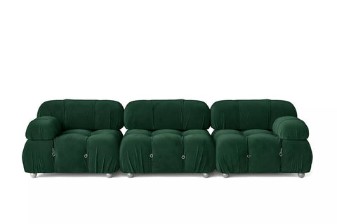 Green B&B Camaleonda Style Sofa, Two Seater, Three Seater, Two Seater Corner Sofa, Velvet