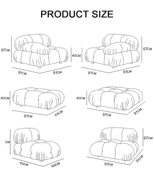 Green B&B Camaleonda Style Sofa, Two Seater, Three Seater, Two Seater Corner Sofa, Velvet