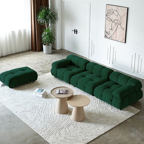 Green B&B Camaleonda Style Sofa, Two Seater, Three Seater, Two Seater Corner Sofa, Velvet