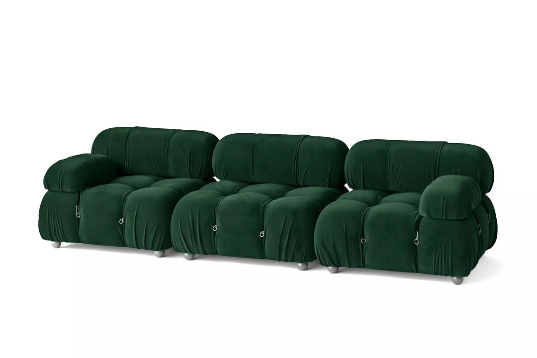 Green B&B Camaleonda Style Sofa, Two Seater, Three Seater, Two Seater Corner Sofa, Velvet