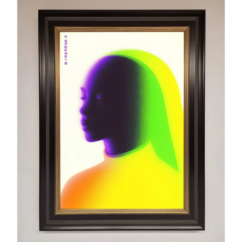 Green To Yellow Woman Framed Poster - A3 (29.7 x 42 cm) / Black Gold - Framed Print