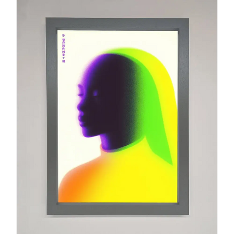 Green To Yellow Woman Framed Poster - A3 (29.7 x 42 cm) / Dark Grey - Framed Print