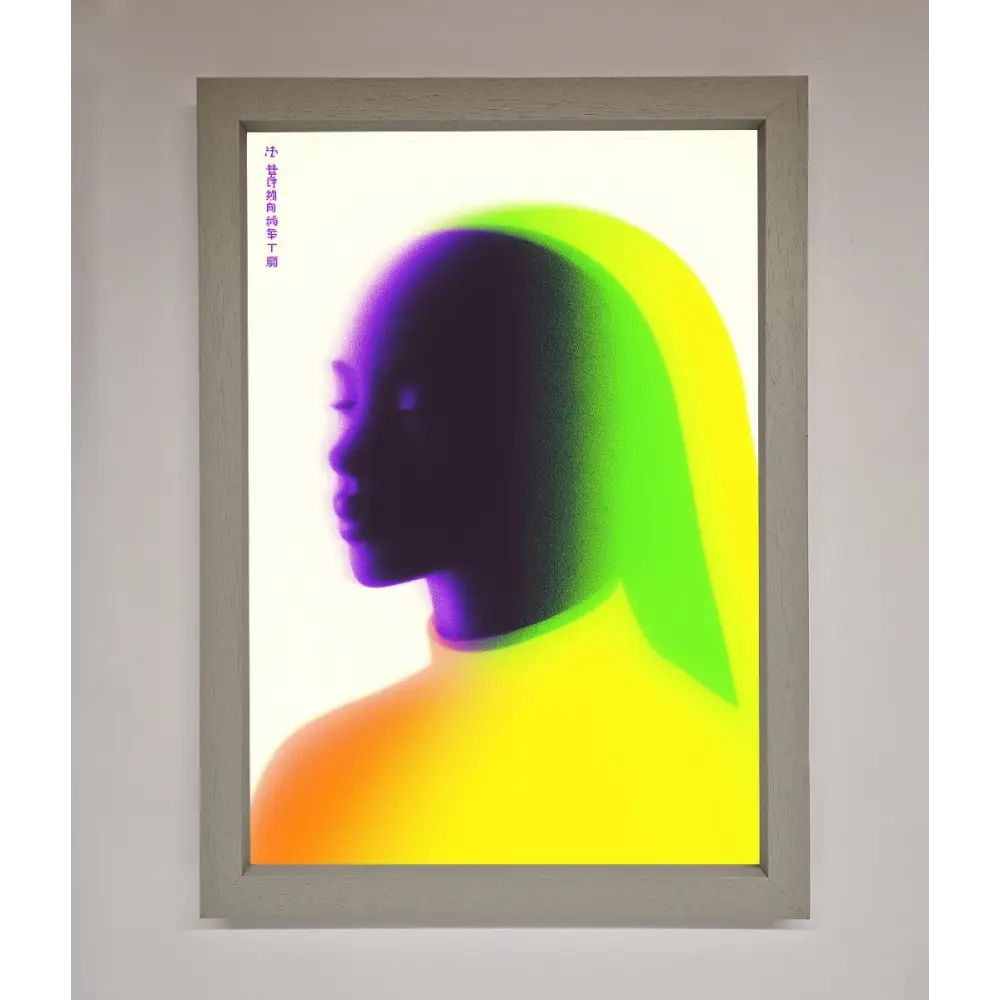 Green To Yellow Woman Framed Poster - A3 (29.7 x 42 cm) / Grey - Framed Print