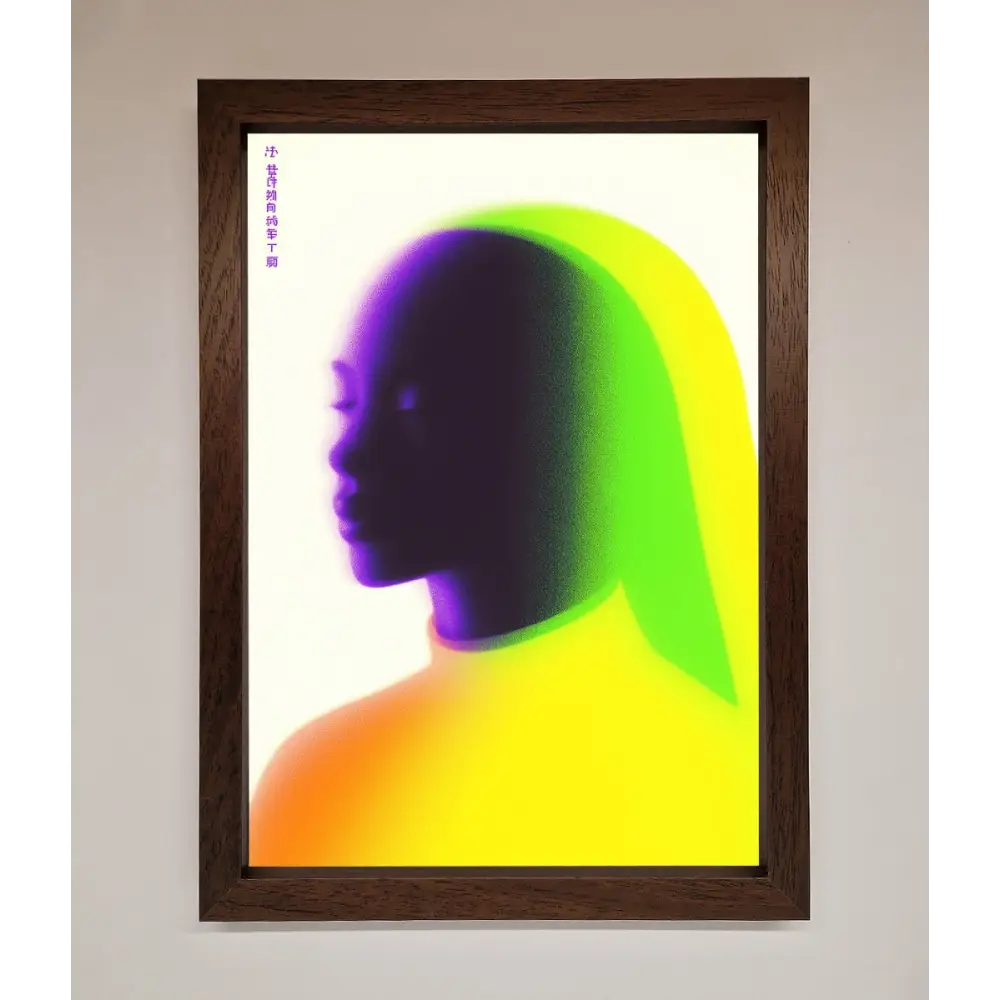 Green To Yellow Woman Framed Poster - A3 (29.7 x 42 cm) / Walnut - Framed Print