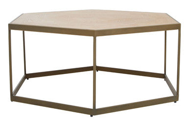 Grenoble Hexagonal Oak Veneer Coffee Table
