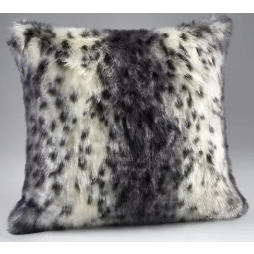 Grey Lynx Faux Fur Cushion - Cushion