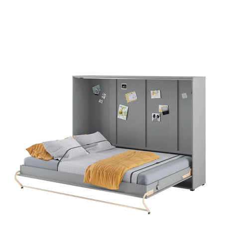 Horizontal Folding Wall Bed with Over Bed Unit – Single 90cm | Pull Down Bed with Overhead Cabinet