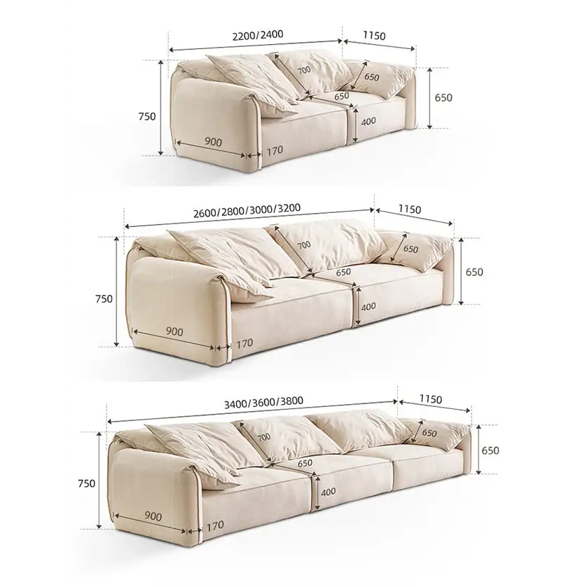 Grimm Three Seater Sofa Velvet - Sofa