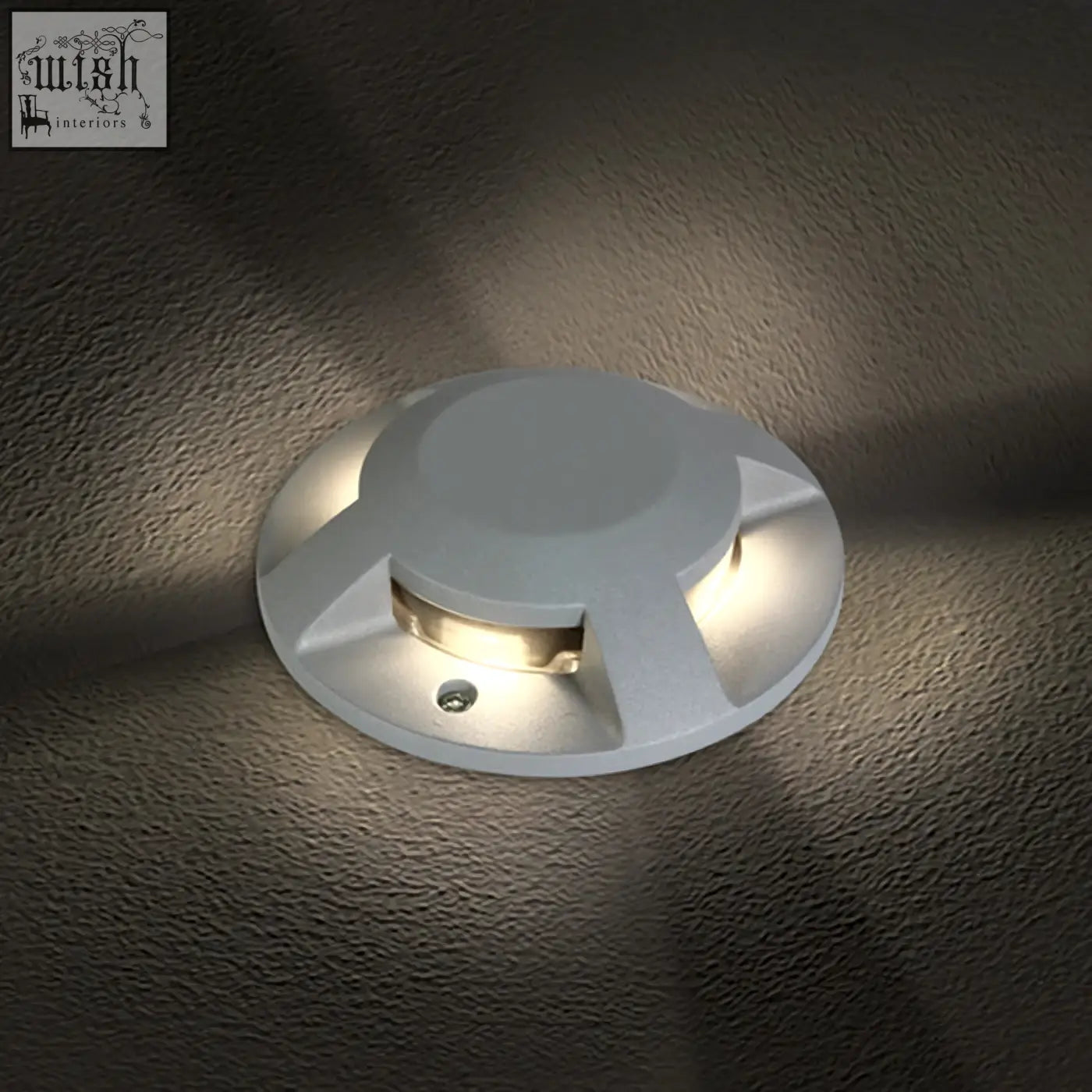 White circular ground surface mounted wall light with 4x3w cob recessed led in die cast surface mounted range
